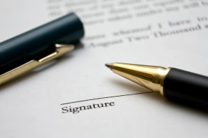 Firma de contrato